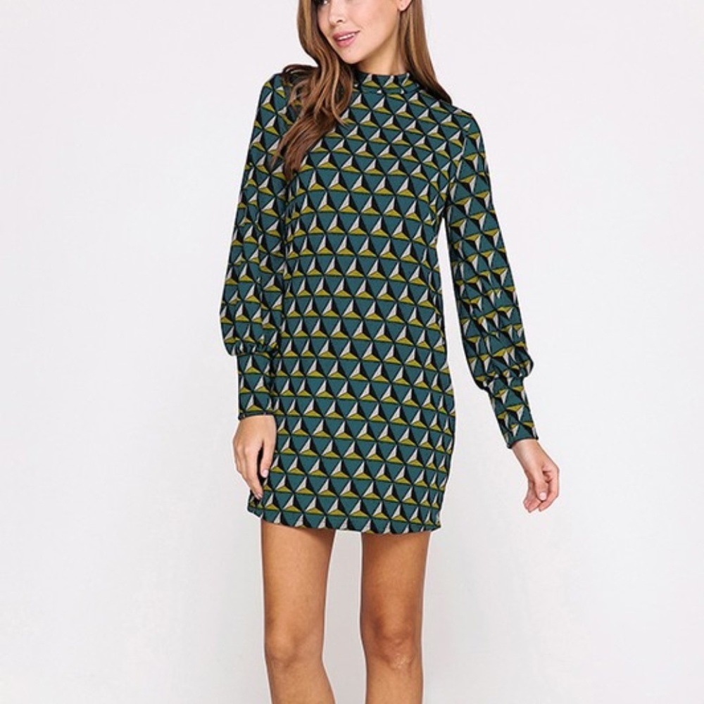 Geo Print Vintage Inspired Dress